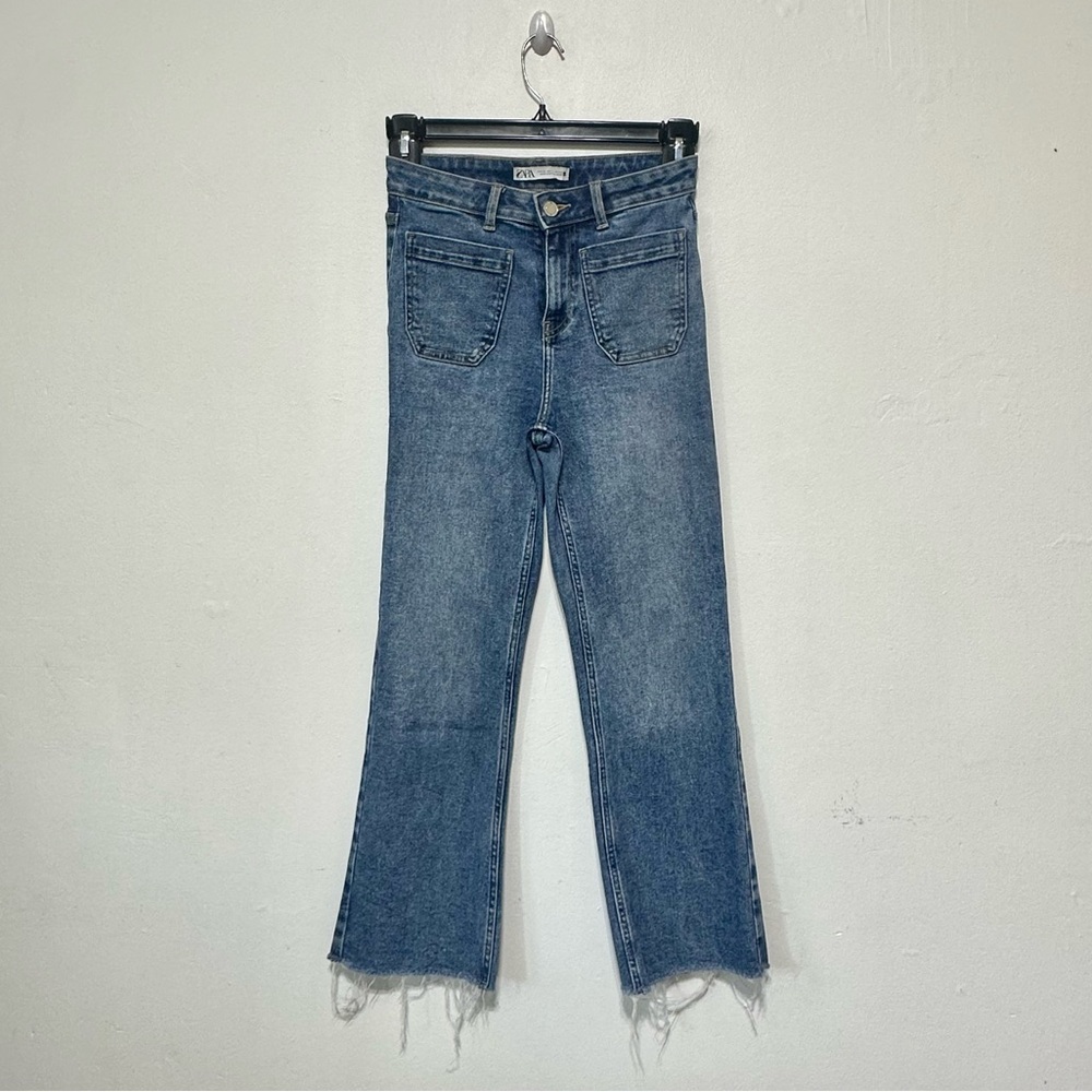 Zara Classic Blue Denim Pants Size 2
